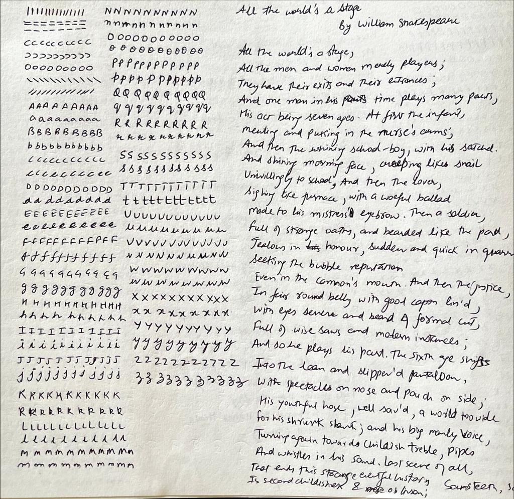 Improve my Handwriting Practice 2022