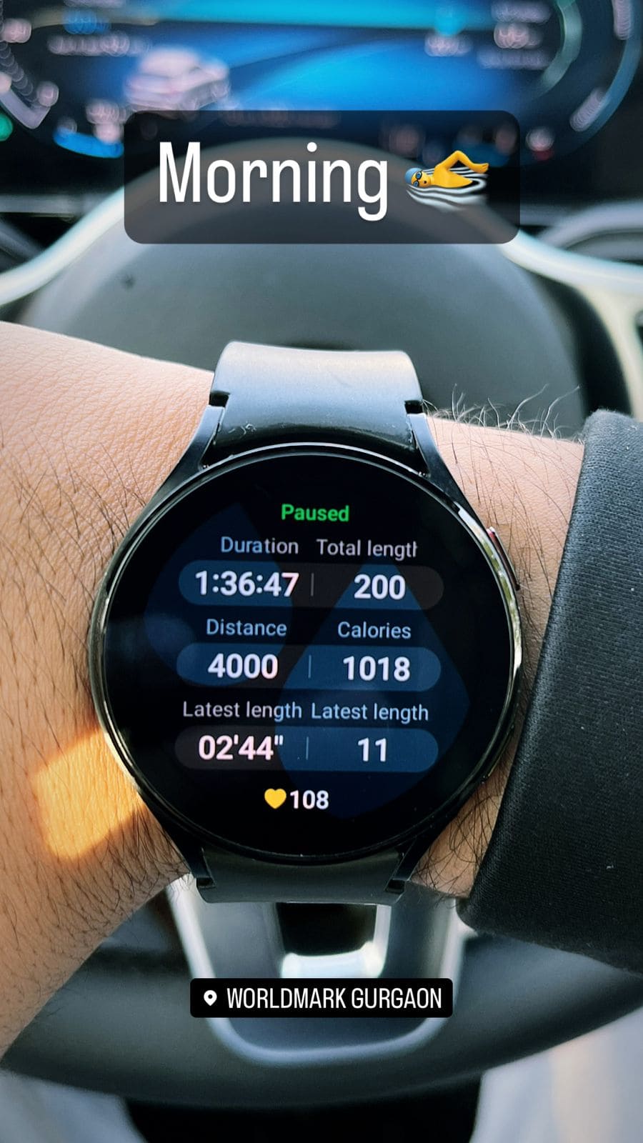 4 km swim in 97 minutes, Gurgaon 2023