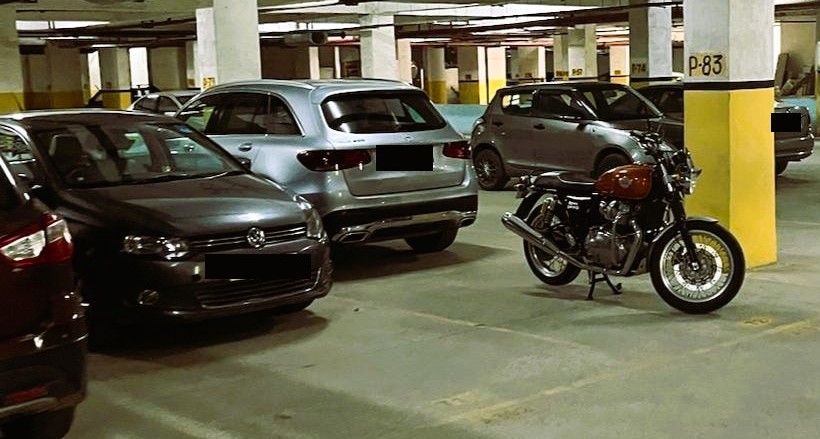 Royal enfield in parking