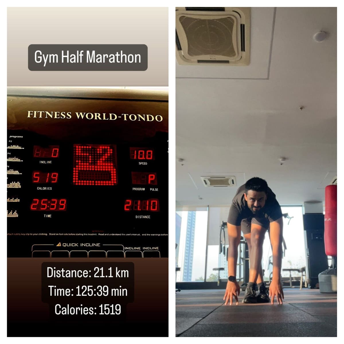 Gym Half Marathon Gaurav Parashar, 17 December 2023