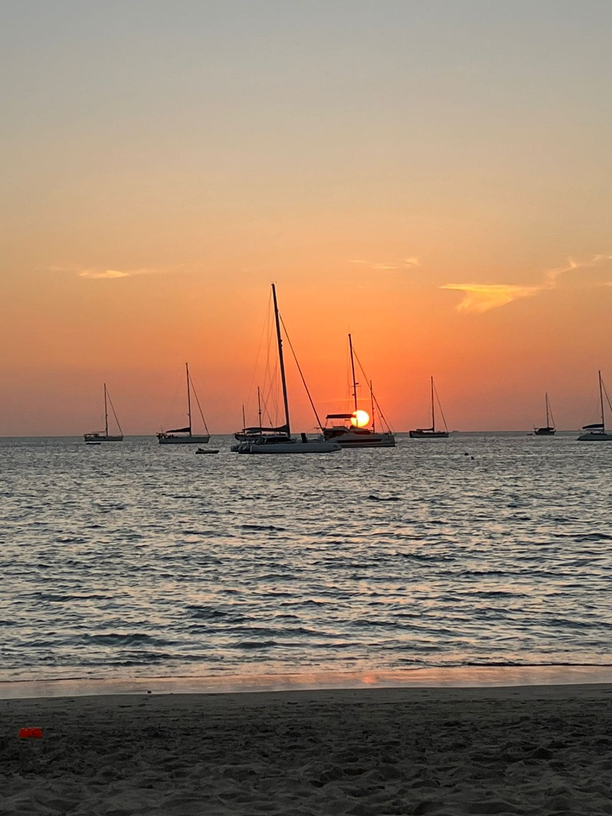 Phuket sunset and boats, 24 January 2026
