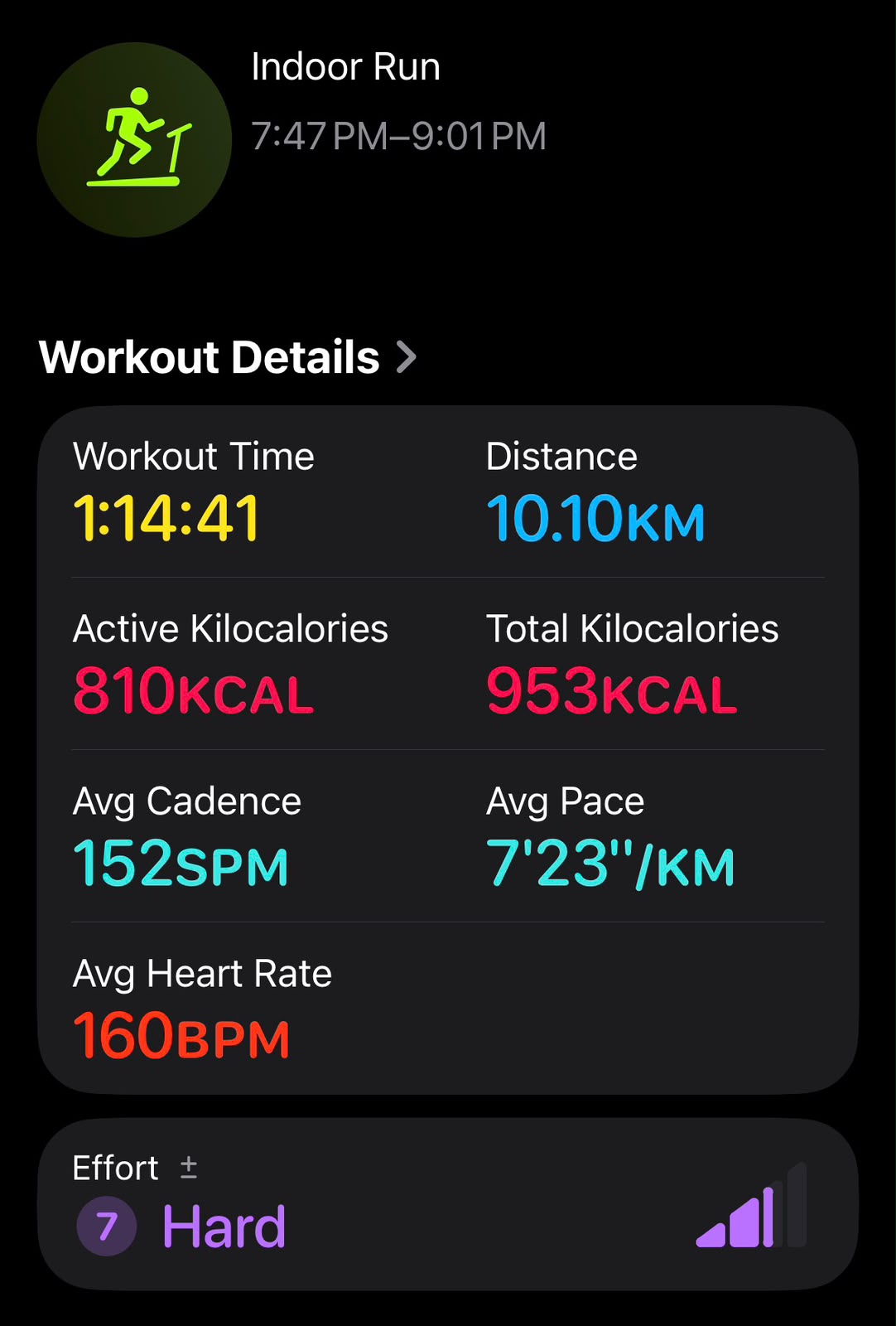 10k treadmill run after five months, 23 July 2026